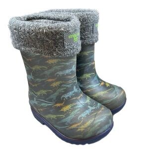 Stride Rite 360 Unisex Child Gecko Rain Boot with Dinosaurs-Size 6